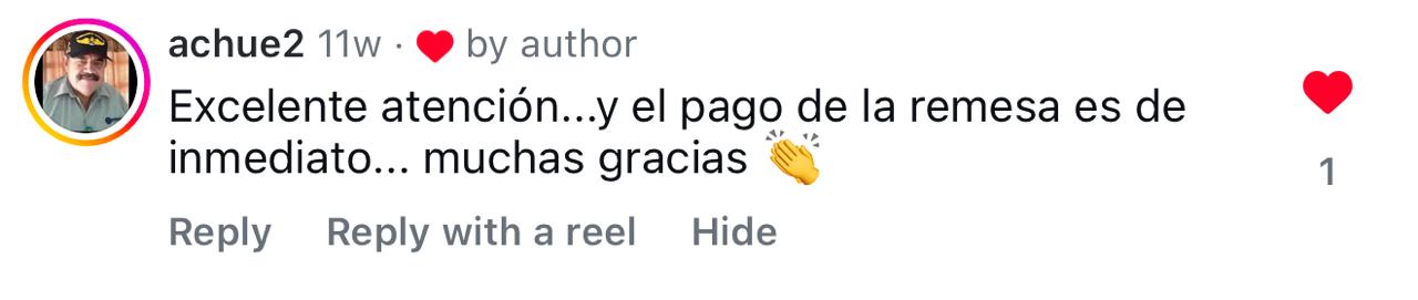 Comentario de cliente